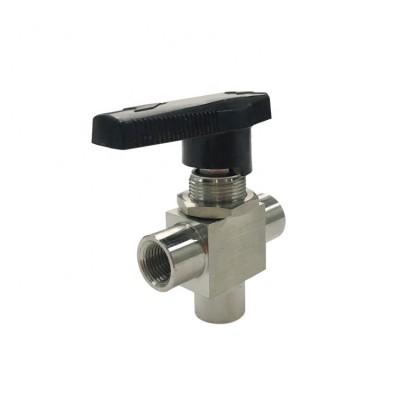 1/8" Female Thread Stainless Steel Instrument 3 way ball valve